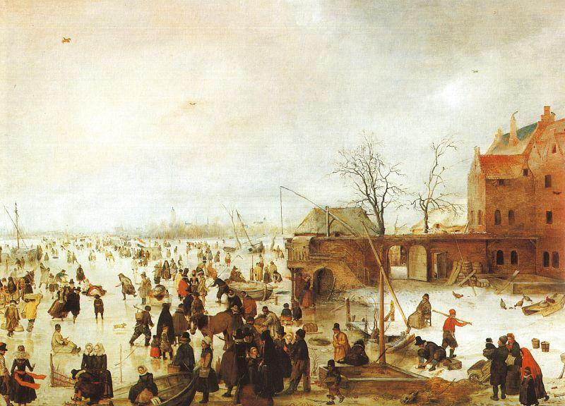 Hendrick Avercamp A Scene on the Ice near a Town oil painting image